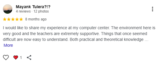 Student Google Review